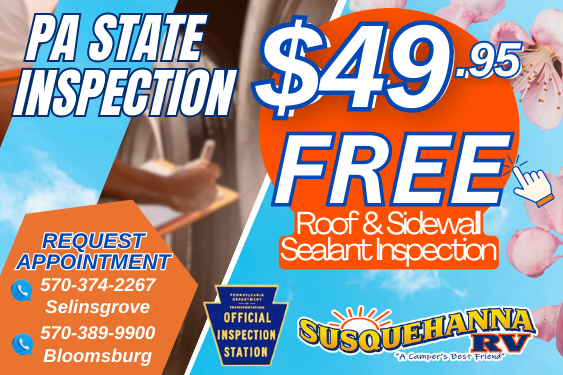 PENNSYLVANIA STATE INSPECTION RV TRAVEL TRAILER